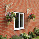 vidaXL Fali polctartók 2 db Antik fehér 10 x 10 x 2,8 cm Acél