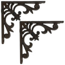 vidaXL Fali polctartók 2 db Antik Barna 10 x 10 x 2,8 cm Acél
