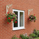 vidaXL Fali polctartók 12 db Antik fehér 10 x 10 x 2,8 cm Acél