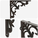 vidaXL Fali polctartók 12 db Antik barna 10 x 10 x 2,8 cm Acél