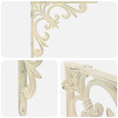 vidaXL Fali polctartók 2 db Antik fehér 14,5 x 14,5 x 3 cm Acél