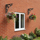vidaXL Fali polctartók 2 db Antik Barna 14,5 x 14,5 x 3 cm Acél