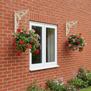 vidaXL Fali polctartók 12 db Antik fehér 14,5 x 14,5 x 3 cm Acél