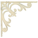vidaXL Fali polctartók 12 db Antik fehér 14,5 x 14,5 x 3 cm Acél