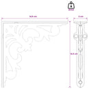 vidaXL Fali polctartók 12 db Antik Barna 14,5 x 14,5 x 3 cm Acél