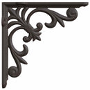 vidaXL Fali polctartók 12 db Antik Barna 14,5 x 14,5 x 3 cm Acél