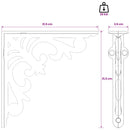 vidaXL Fali polctartók 2 db Antik Barna 21.5 x 21.5 x 3.5 cm Acél