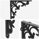 vidaXL Fali polctartók 2 db Fekete 21.5 x 21.5 x 3.5 cm Acél