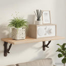 vidaXL Fali polckonzolok 2 db Antik Barna 10 x 10 x 3 cm Acél