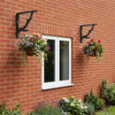 vidaXL Fali polckonzolok 2 db Fekete 10 x 10 x 3 cm Acél