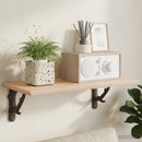 vidaXL Fali polckonzolok 12 db antik barna 10 x 10 x 3 cm Acél