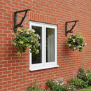 vidaXL Fali polckonzolok 12 db antik barna 10 x 10 x 3 cm Acél