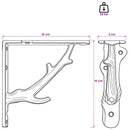 vidaXL Fali polckonzolok 12 db Fekete 10 x 10 x 3 cm Acél