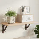 vidaXL Fali polckonzolok 2 db Antik Barna 14 x 14 x 4 cm Acél