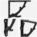vidaXL Fali polckonzolok 2 db Fekete 14 x 14 x 4 cm Acél