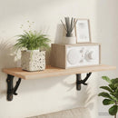 vidaXL Fali polckonzolok 12 db Fekete 14 x 14 x 4 cm Acél