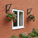 vidaXL Fali polckonzolok 12 db Fekete 14 x 14 x 4 cm Acél