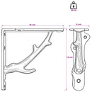 vidaXL Fali polckonzolok 12 db Fekete 14 x 14 x 4 cm Acél