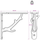 vidaXL Fali polckonzolok 2 db Fekete 21.5 x 21.5 x 3.5 cm Acél