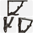 vidaXL Fali polckonzolok 12 db Antik Barna 21.5 x 21.5 x 3.5 cm Acél