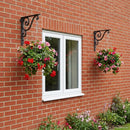 vidaXL Fal polc tartók 12 db Fekete 12,5 x 17 x 3 cm Acél