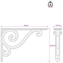 vidaXL Fal polc tartók 2 db Antik Barna 23,5 x 28 x 3,5 cm Acél