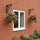 vidaXL Fal polc tartók 12 db Fekete 23,5 x 28 x 3,5 cm Acél