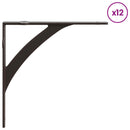 vidaXL Fal polc tartók 12 db Antik Barna 10 x 10 x 3 cm Acél