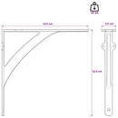 vidaXL Fal polc tartók 12 db Antik fehér 14,5 x 14,5 x 3,5 cm Acél