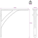 vidaXL Fal polc tartók 2 db Fekete 21 x 21 x 3.5 cm Acél
