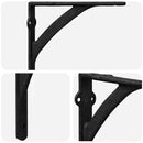 vidaXL Fal polc tartók 12 db Fekete 21 x 21 x 3.5 cm Acél
