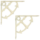 vidaXL Fali polctartók 2 db Antik fehér 10 x 10 x 3 cm Acél