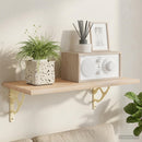 vidaXL Fali polctartók 12 db Antik fehér 10 x 10 x 3 cm Acél