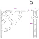 vidaXL Fali polctartók 12 db Antik Barna 10 x 10 x 3 cm Acél