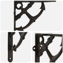 vidaXL Fali polctartók 2 db Antik Barna 21 x 21 x 3,5 cm Acél
