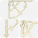 vidaXL Fali polctartók 12 db Antik fehér 21 x 21 x 3.5 cm Acél