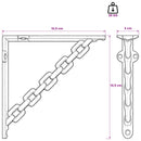 vidaXL Fal polc tartók 12 db Antik fehér 10.5 x 10.5 x 3 cm Acél