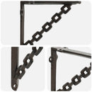 vidaXL Fal polc tartók 12 db Antik Barna 10.5 x 10.5 x 3 cm Acél