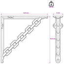 vidaXL Fal polc tartók 2 db Antik Barna 14,5 x 14,5 x 3 cm Acél