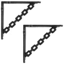 vidaXL Fal polc tartók 2 db Fekete 14,5 x 14,5 x 3 cm Acél