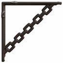 vidaXL Fal polc tartók 12 db Antik Barna 14,5 x 14,5 x 3 cm Acél