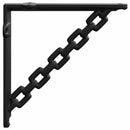 vidaXL Fal polc tartók 12 db Fekete 14,5 x 14,5 x 3 cm Acél