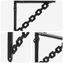 vidaXL Fal polc tartók 2 db Fekete 21 x 21 x 3.5 cm Acél