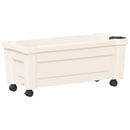 vidaXL Calypso cserép kerekekkel Fehér 79 x 35 x 33 cm PP