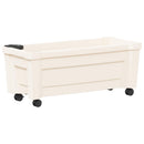 vidaXL Calypso cserép kerekekkel Fehér 79 x 35 x 33 cm PP