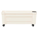 vidaXL Calypso cserép kerekekkel Fehér 79 x 35 x 33 cm PP
