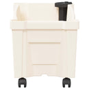 vidaXL Calypso cserép kerekekkel Fehér 79 x 35 x 33 cm PP