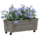 vidaXL Calypso cserép kerekekkel Szürke 79 x 35 x 33 cm PP