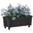vidaXL Calypso cserép kerekekkel Antracitszürke 79 x 35 x 33 cm PP