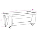 vidaXL Calypso cserép kerekekkel Antracitszürke 79 x 35 x 33 cm PP